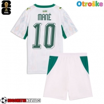 Otroške Nogometnih dresov Senegal Sadio Mane #10 Domači SP 2026 Kratki rokavi (+ hlače)